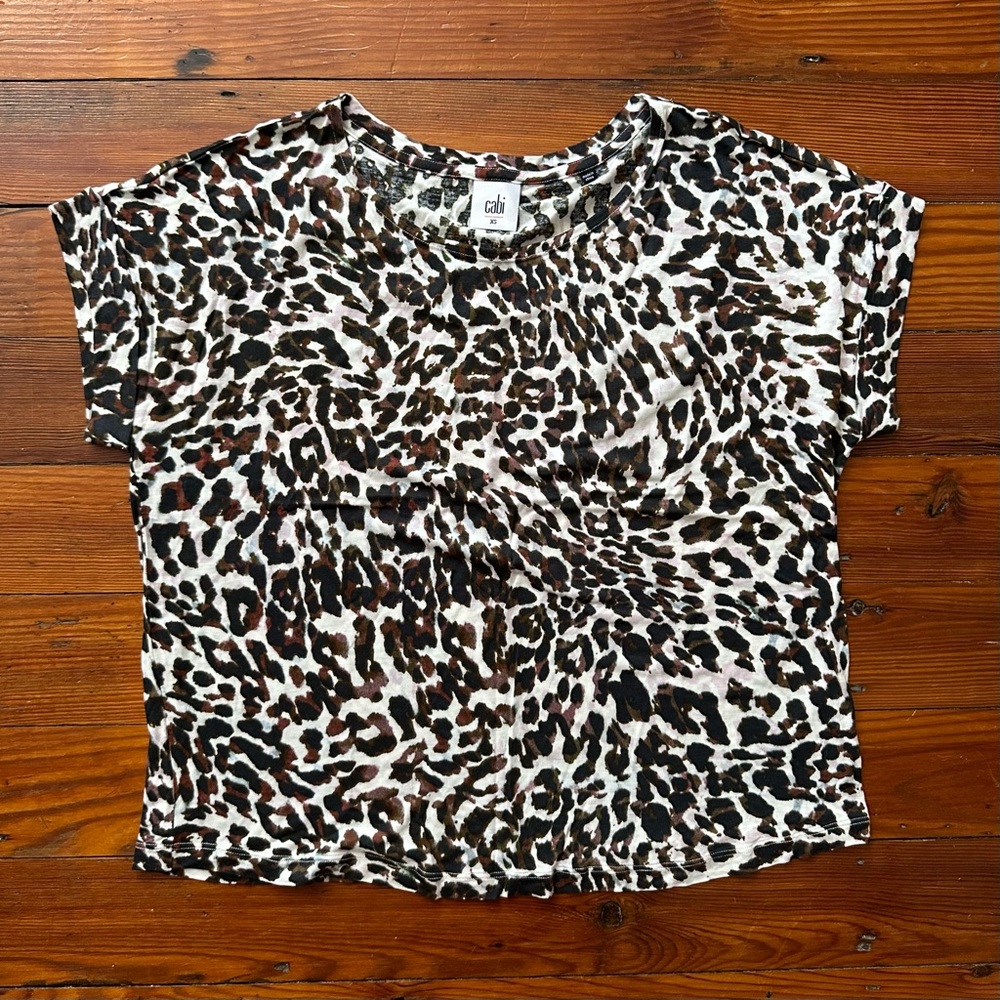 Cabi animal print dolman sleeve top XS